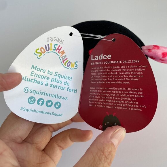 NEW Squishmallows Ladee The Ladybug Valentine's Day Stuffed Animal Plush Toy - Picture 9 of 9